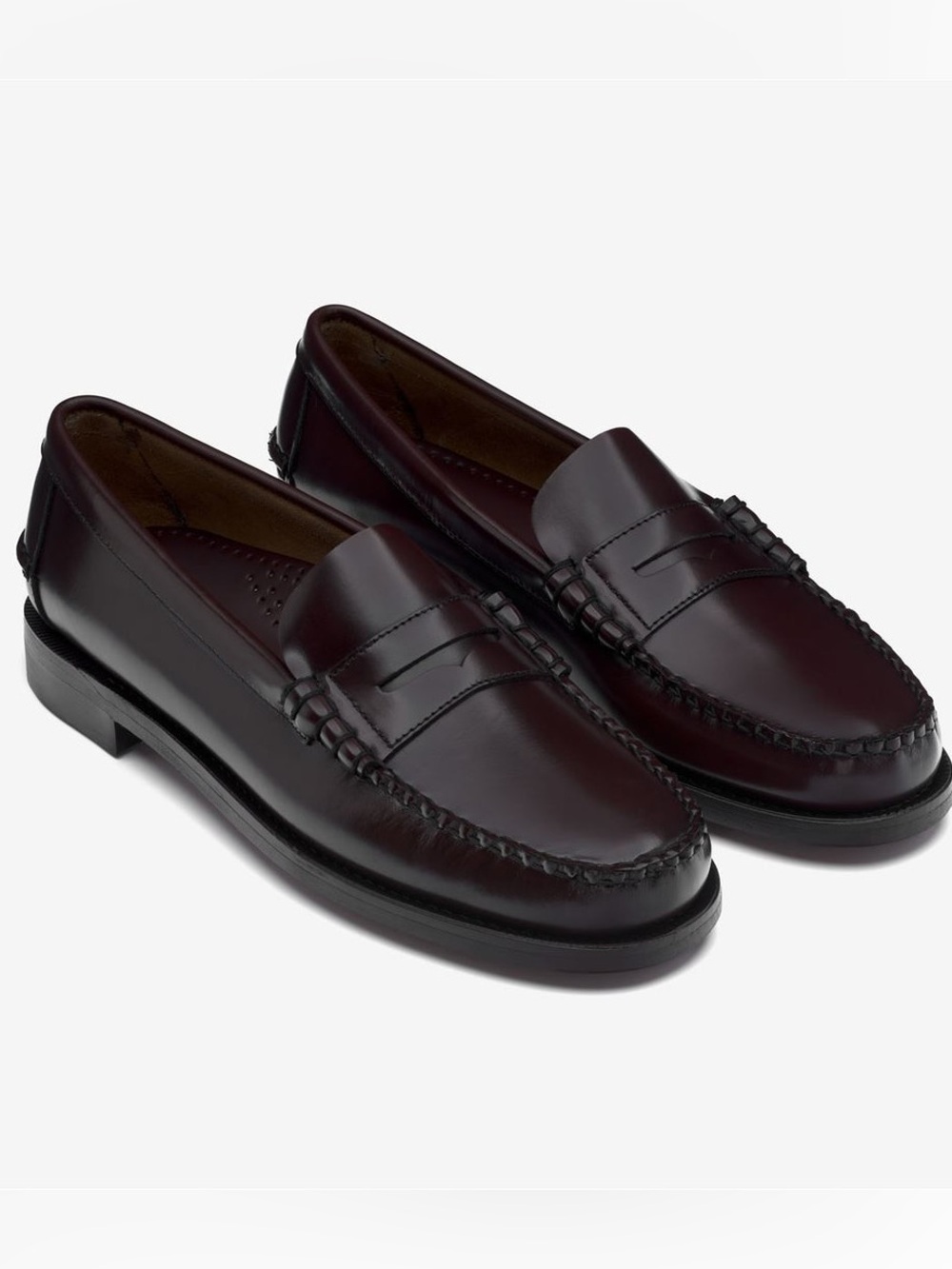 Sebago Classic Dan Men's Penny Loafers in Brown Burgundy